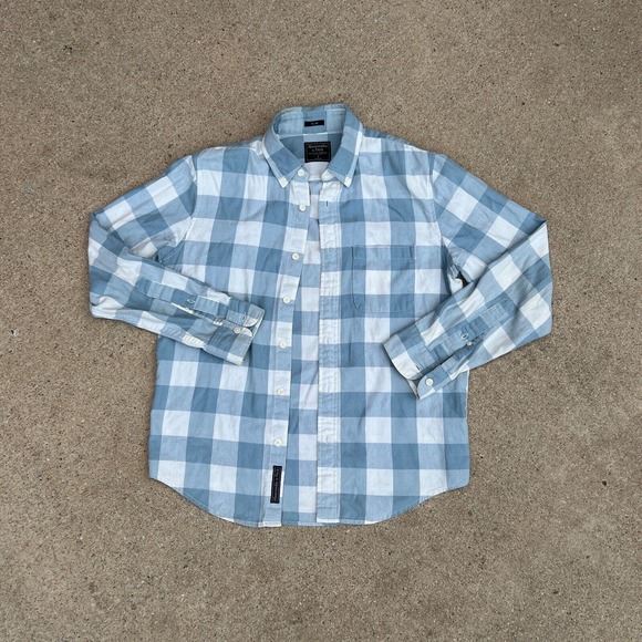 Abercrombie & Fitch Blue Check Flannel - Picture 1 of 3